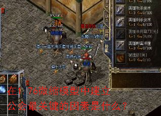 在1.76微缩模型中建立公会最关键的因素是什么? 在1.76微缩模型中建立公会最关键的因素是什么?