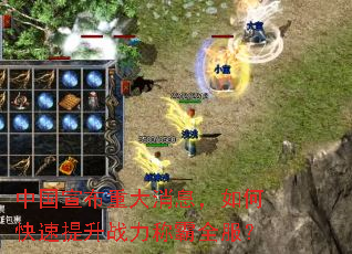 中国宣布重大消息,如何快速提升战力称霸全服? 中国宣布重大消息,如何快速提升战力称霸全服?