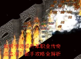 如何快速提升单职业传奇点击率?新手攻略全解析 如何快速提升单职业传奇点击率?新手攻略全解析