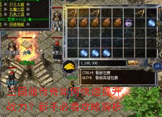 三国服传奇如何快速提升战力?新手必看攻略解析 三国服传奇如何快速提升战力?新手必看攻略解析